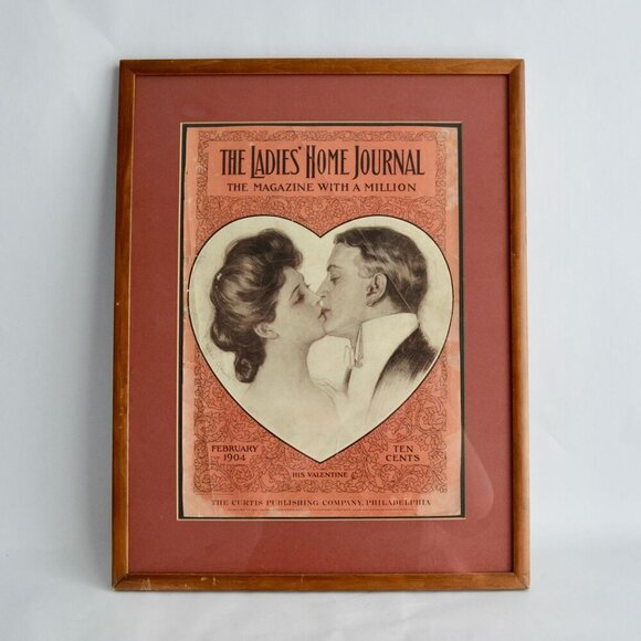 1904 Ladie's Home Journal February Front Cover Antique Framed - Picture 1 of 6